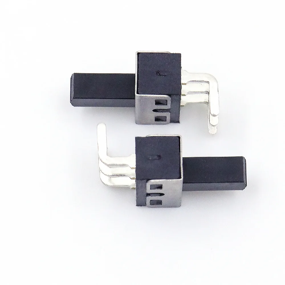 100pcs Flip switch SS12D06G5,two position,three pin sliding power switch,three pin,two position, bent foot high current switch