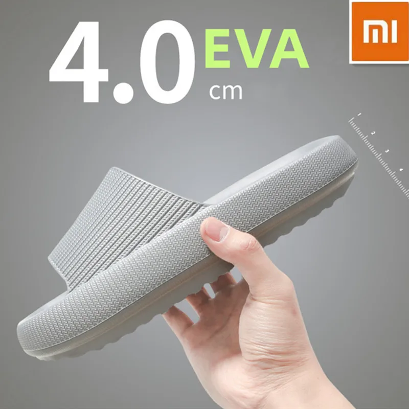 Xiaomi gruba podeszwa pantofle męskie letnie zjeżdżalnie plażowe chmurowe buty łazienkowe antypoślizgowe domowe pantofle miękkie sandały modne klapki