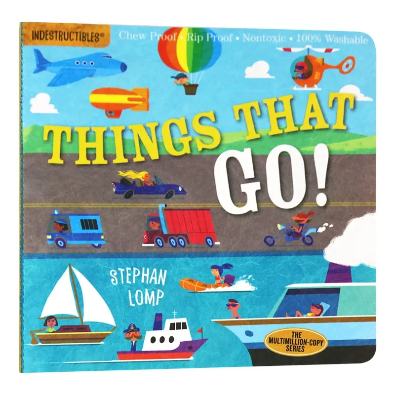 Indestructibles Things That Go Baby Children's books aged 1 2 3, English picture book 9780761193623