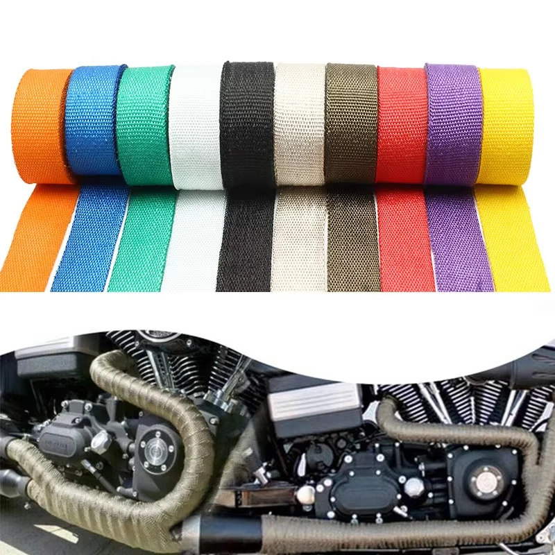5 Meter x 5 Zentimeter Hochtemperatur-Bananenband für Auto und Motorrad, Auspuff-Wickelband