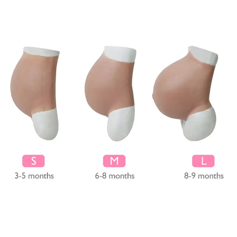 Hot Selling 9 Months Fake Pregnant Belly Silicone Baby Tummy Pregnant Model for Man to Woman Cosplay Costume Halloween Party