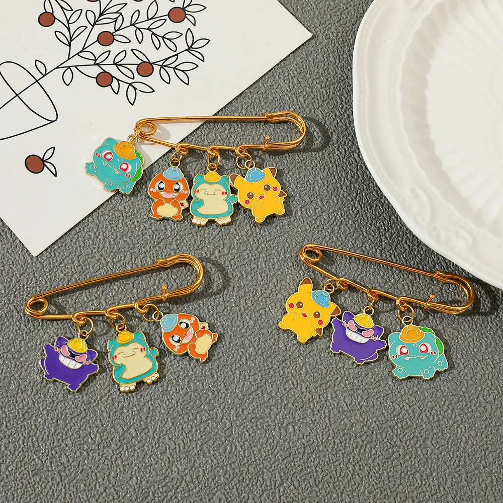 Fashion Personality Anime Cartoon Elf Monster Series Enamel Pin Brooch Jacket Hat Bag Decoration
