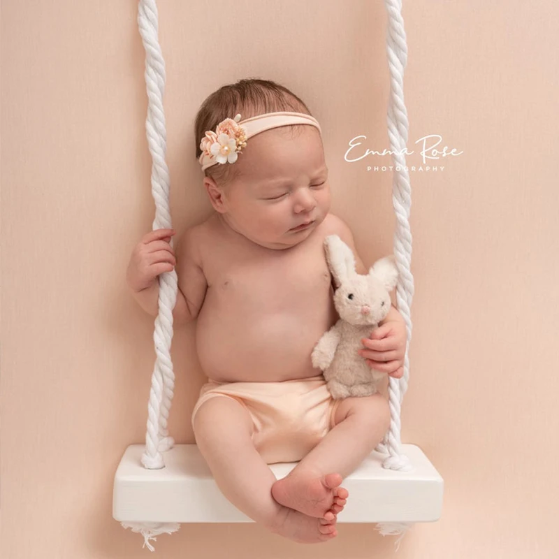 Newborn Photography Props Photo Posing Prop Swing Rainbow Macrame Boho Bohemia Shooting Session Bebe Accessories Fotografia