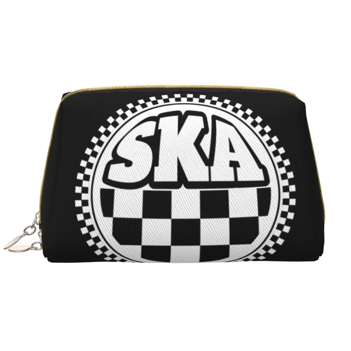 Cute Latin American Pop Ska Travel Toiletry Bag for Women Reggae Music Makeup Cosmetic Bag Beauty Storage Dopp Kit