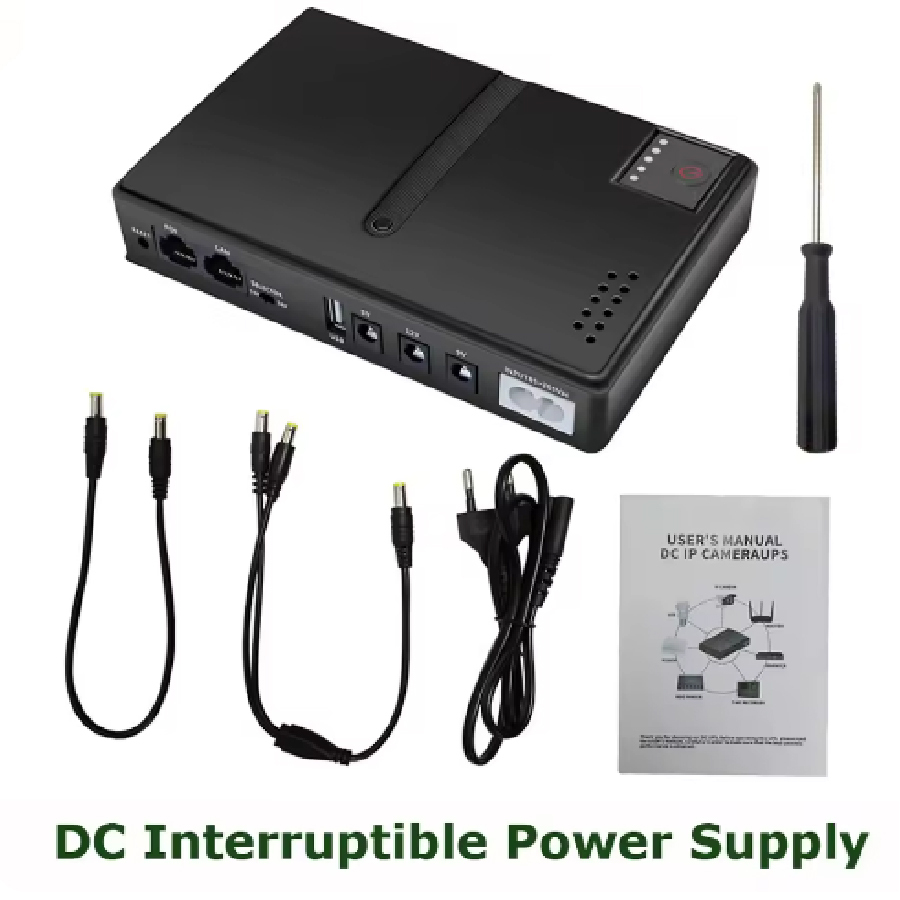  Mini DC UPS Uninterruptible Power Supply 18650 Replaceable Battery Backup 5v 9v 12v 220V for Router Wifi Modem 
