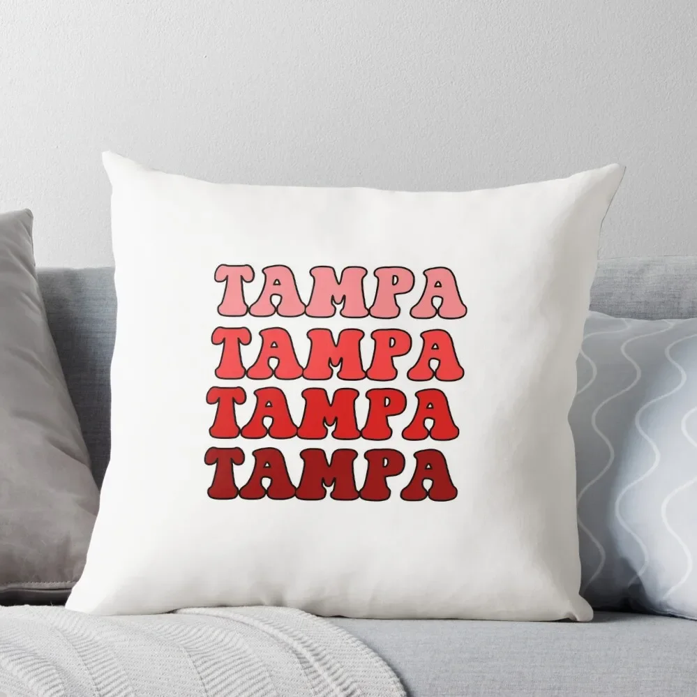 

u tampa gradient text Throw Pillow Decorative Pillow Covers For Sofa Christmas Pillows