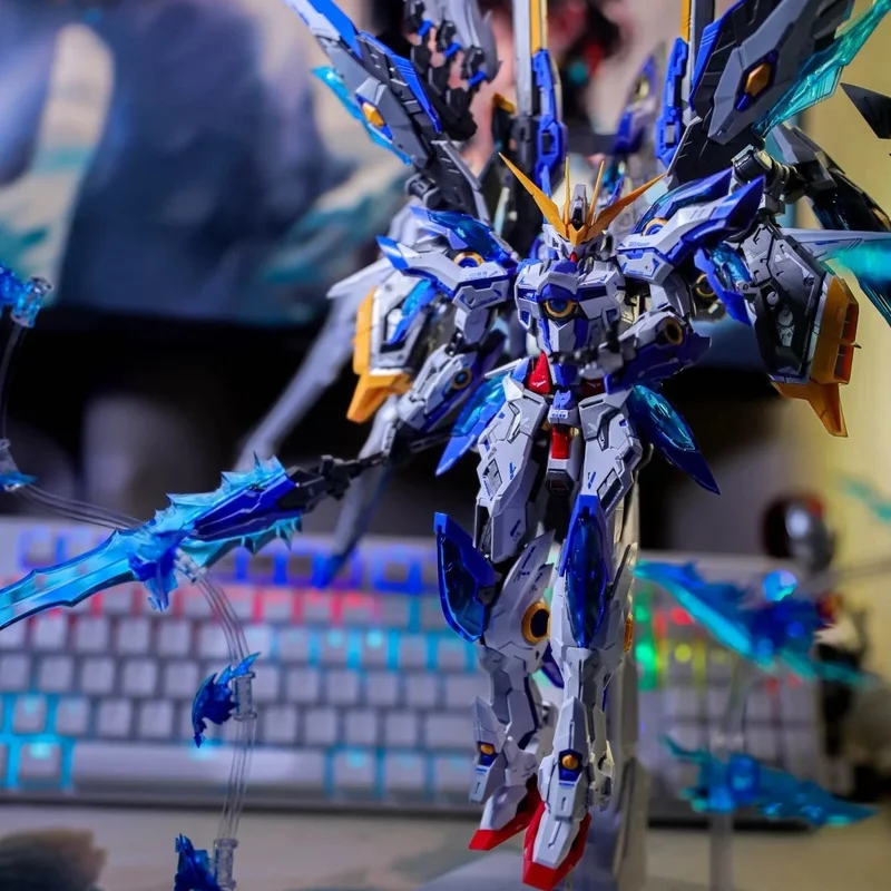 ZZA 1/100 Scale Robot Toy Assembly Model Flame-On Alloy Skeleton Special Features Mecha Collectible Action Figure