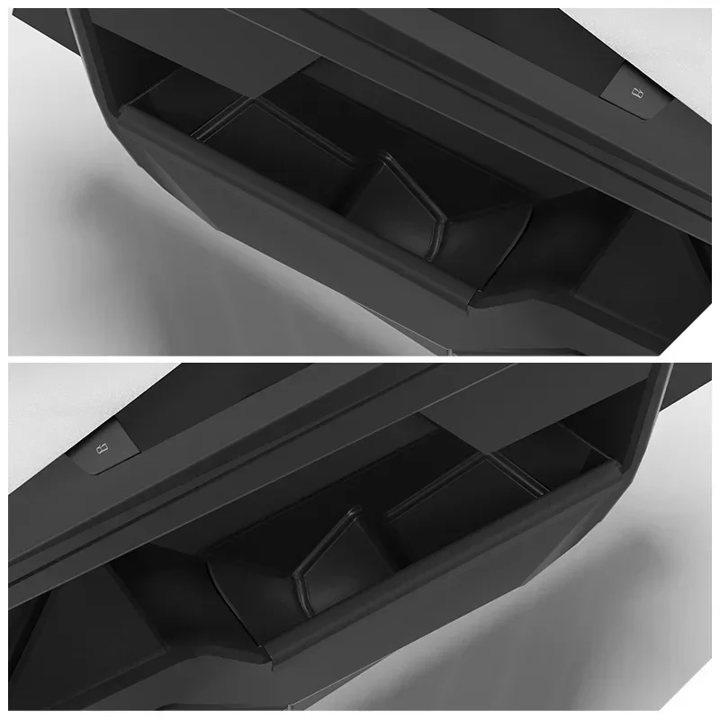 صندوق تخزين جانبي للباب الأمامي لـ Tesla Cybertruck 2026 TPE تخزين درج منظم مسند ذراع الباب مظلة صندوق قمامة اكسسوارات السيارات #4