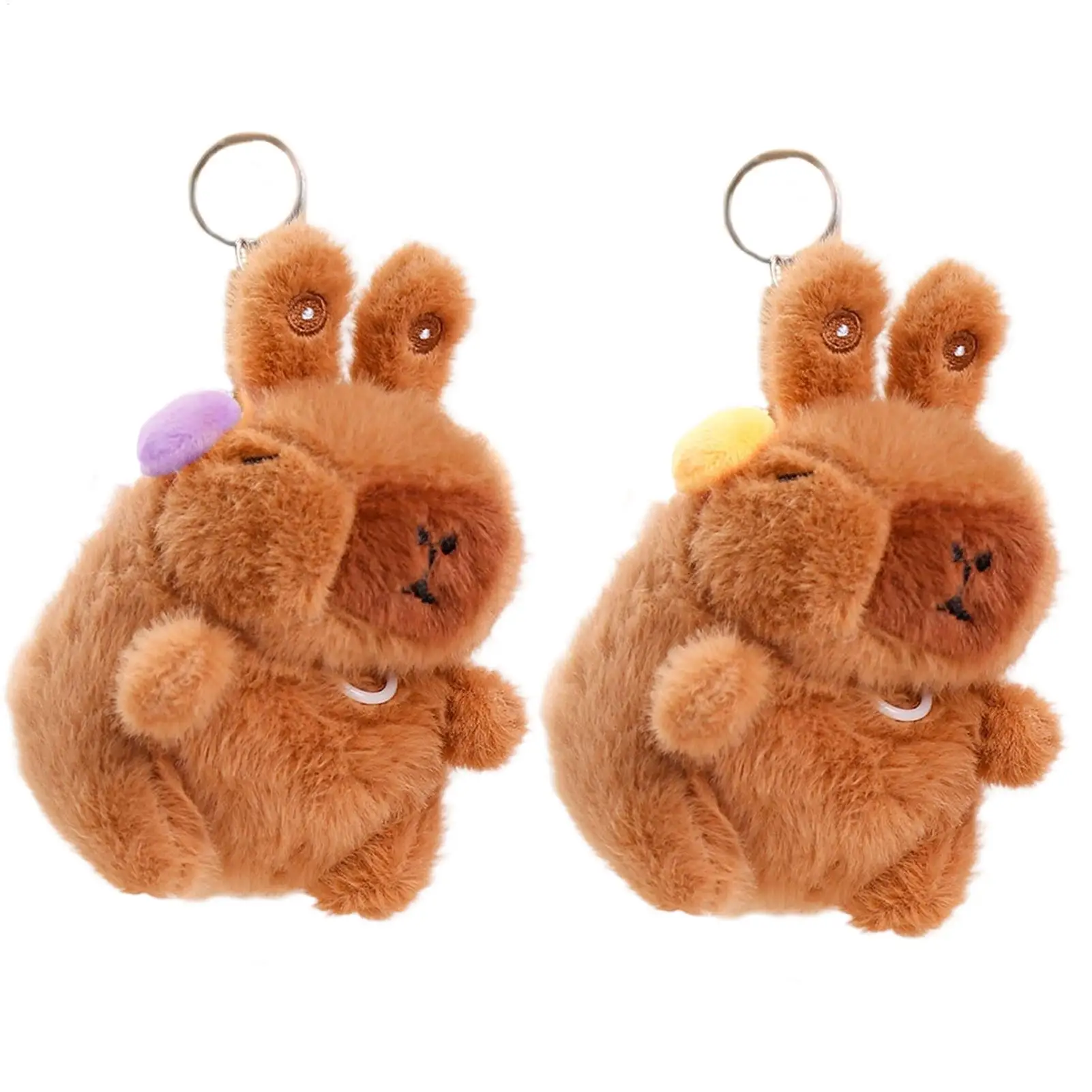 Plush Keychain Plush Bag Charm With Pull-Rope Stuffed Backpack Keychain Pendant For Adults Boys Girls Backpack Luggage Purse
