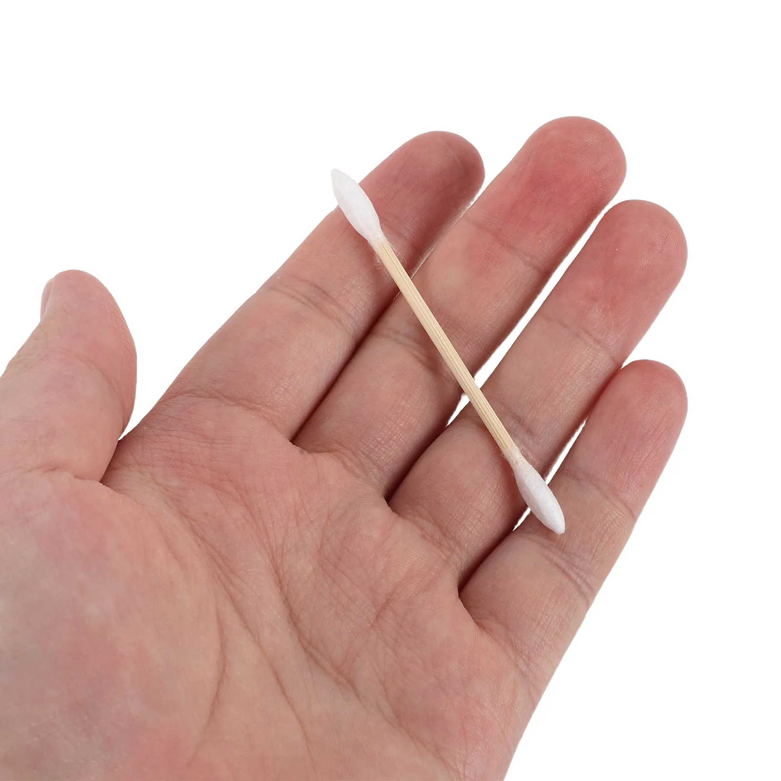 500Pcs Cotton Buds Double Pointed Tip Bamboo Sticks Lint Free Grade Precision Cleaning Swabs for Makeup Removal Nail Art