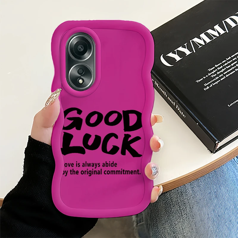 حافظة هاتف عصرية لهاتف OPPO A3x A17 A38 A57 A58 A59 A60 A76 A78 A79 A98 F27 F29 RENO 7 7Z 8T 11 12 13 F PRO غطاء مموج ناعم