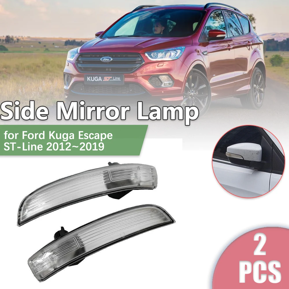 

Car Rearview Side Mirror LED for Ford Kuga Escape ST-Line 2012~2019 2013 2014 Turn Signal Indicator Lamp Light Part Accessories