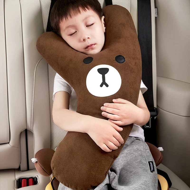 CuteY Shape Kids Travel Safety Pillow Car Seat Neck Pillow Car Sleep Long Distance Travel Pillow Head Pillow Support Kids Adults