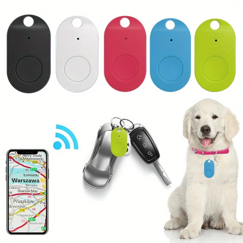 Traceur GPS Portable pour Chien et Chat, Dispositif Intelligent Anti-Perte, Localisateur de Clé pour Animal de Compagnie, Portefeuille, Porte-Clés,