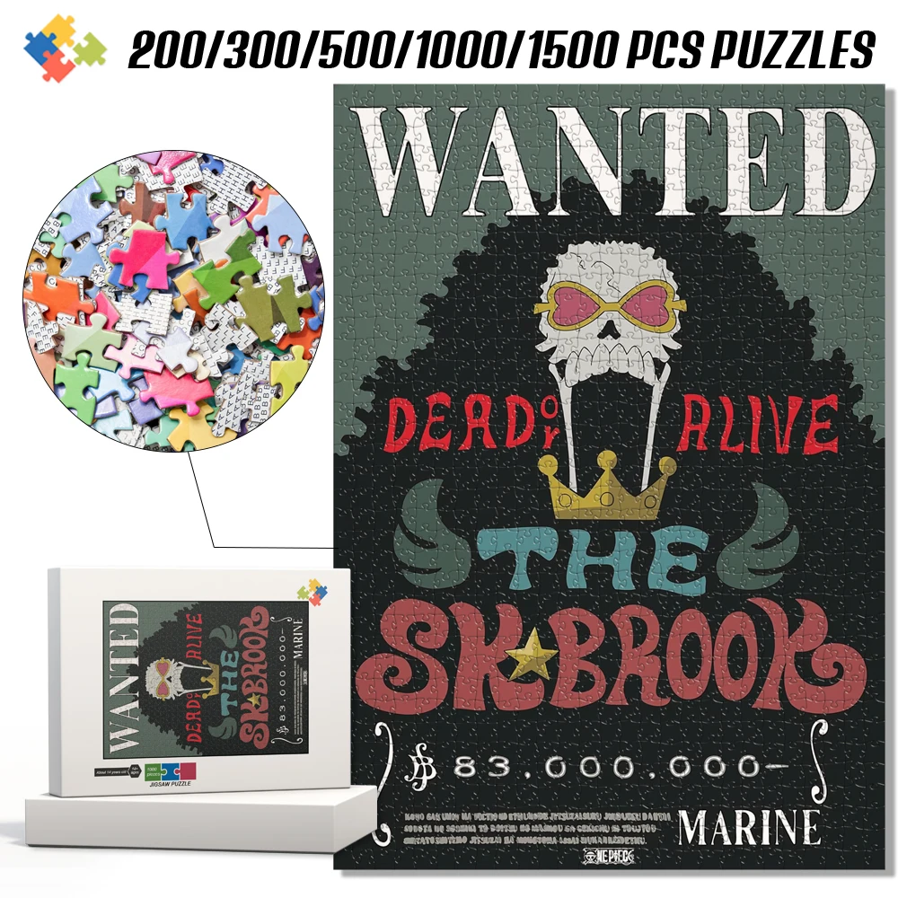 Anime One Piece Brook Sudoku Puzzle Book Logical Thinking Training Brain Game Learning Activity Toy for Kids Students Fans Gifts