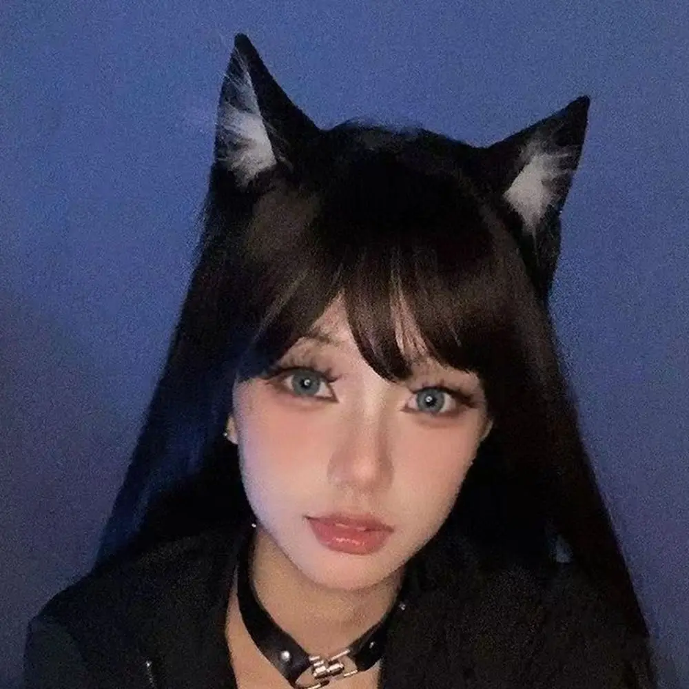 น่ารักLolita CatหูHeadbandสัตว์บางคอสเพลย์Headwearสไตล์เกาหลีHeadwear Face Wash HairbandผมPlush Bandสาว/ผู้หญิง