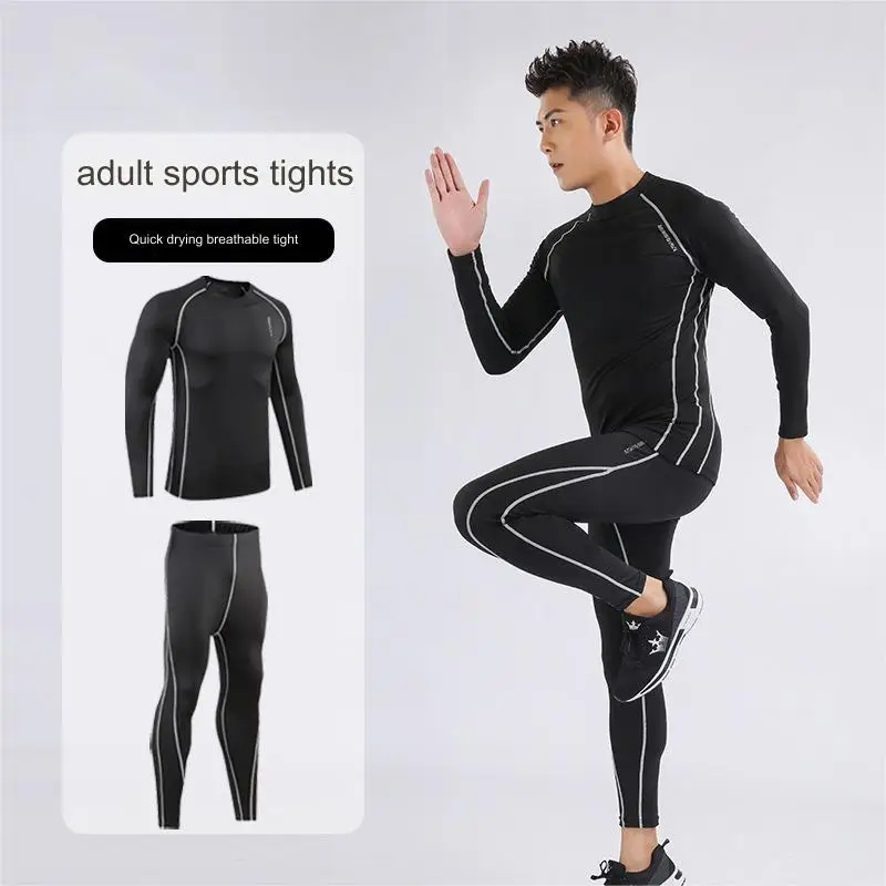 Tights Training Clothes Quick-drying Clothes Autumn and Winter Basketball Football Base Sports Fitness Clothes