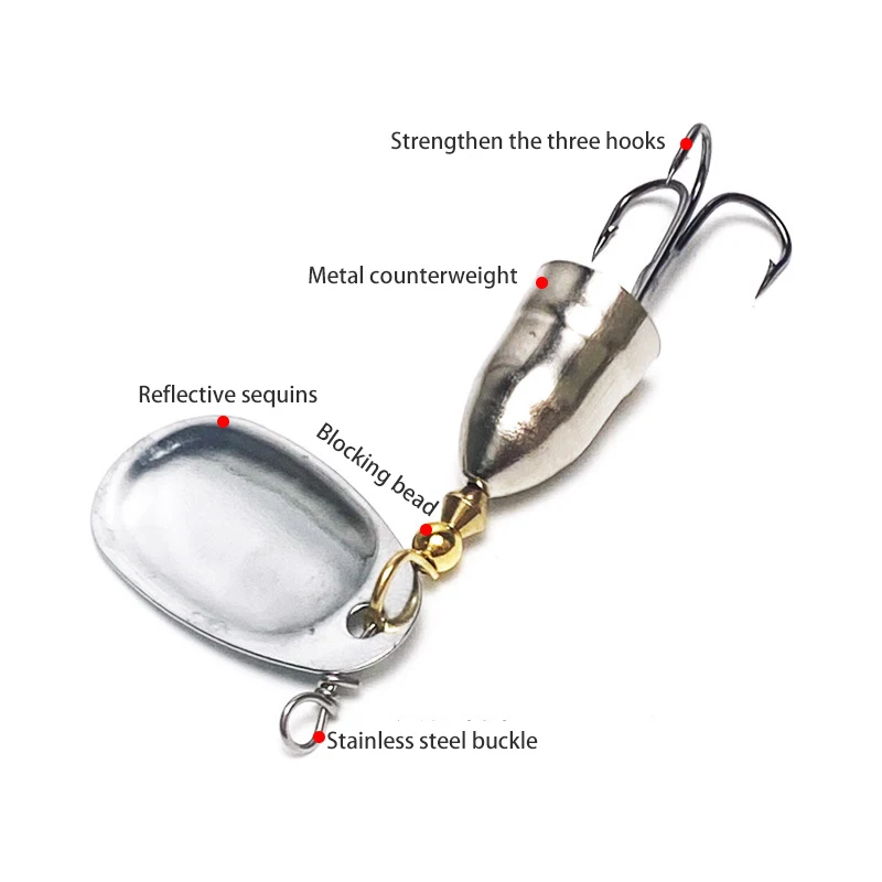 Metal Rotating Vibration Bait Bionic Fishing Lures High Quality Hard Baits With Sharp Hooks Fishing Tackle Fishing Accessories