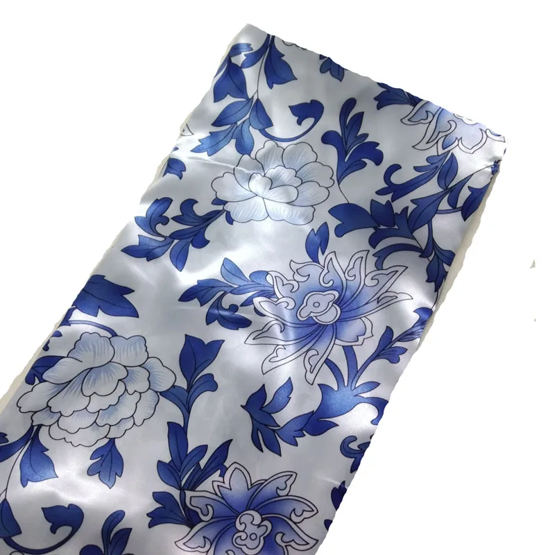 

Традиционная сине-белая фарфоровая полиэфирная подкладка с цветочным принтом для шитья своими руками 50x140 см