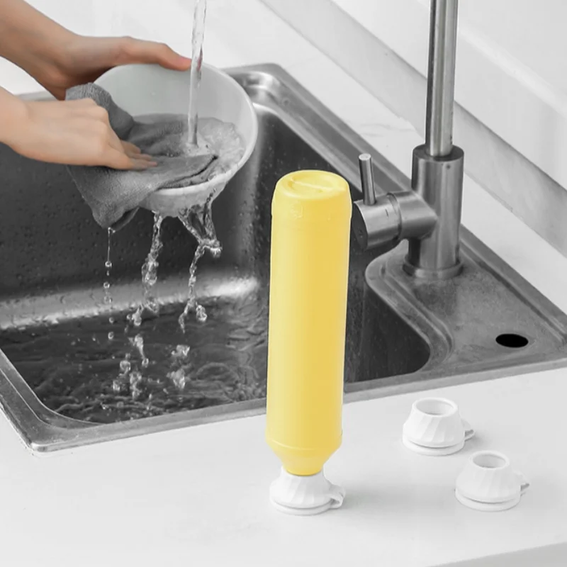 Wholesale Leakproof Bottle Cap 3pcs Inverted Bathroom Shower Gel Shampoo Leakproof Kitchen Spice Bottle Plastic Cup Lid