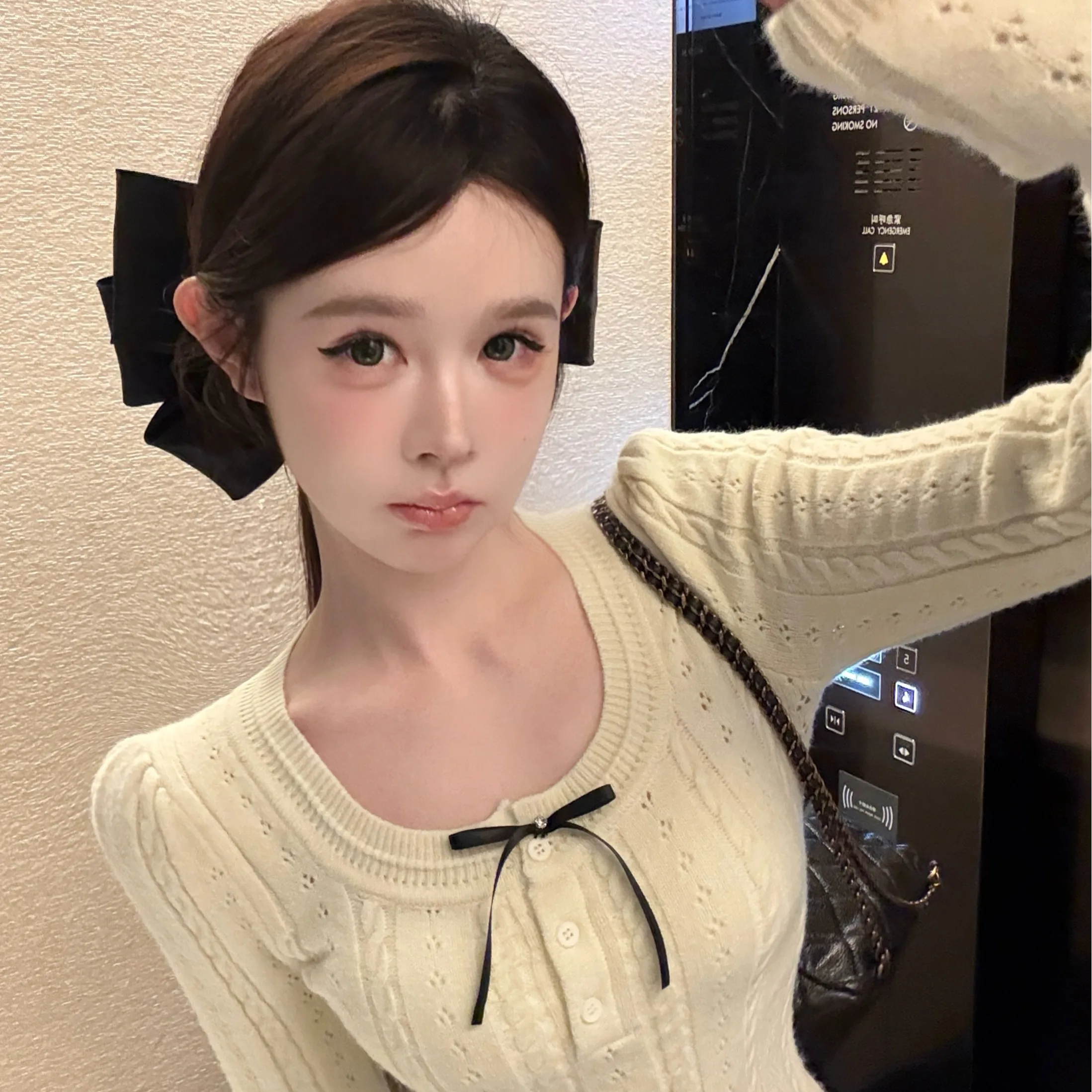 Suéter de malha torcida de design coreano ort sle feminino slim fit outono inverno nova chegada elegante fibra de poliéster