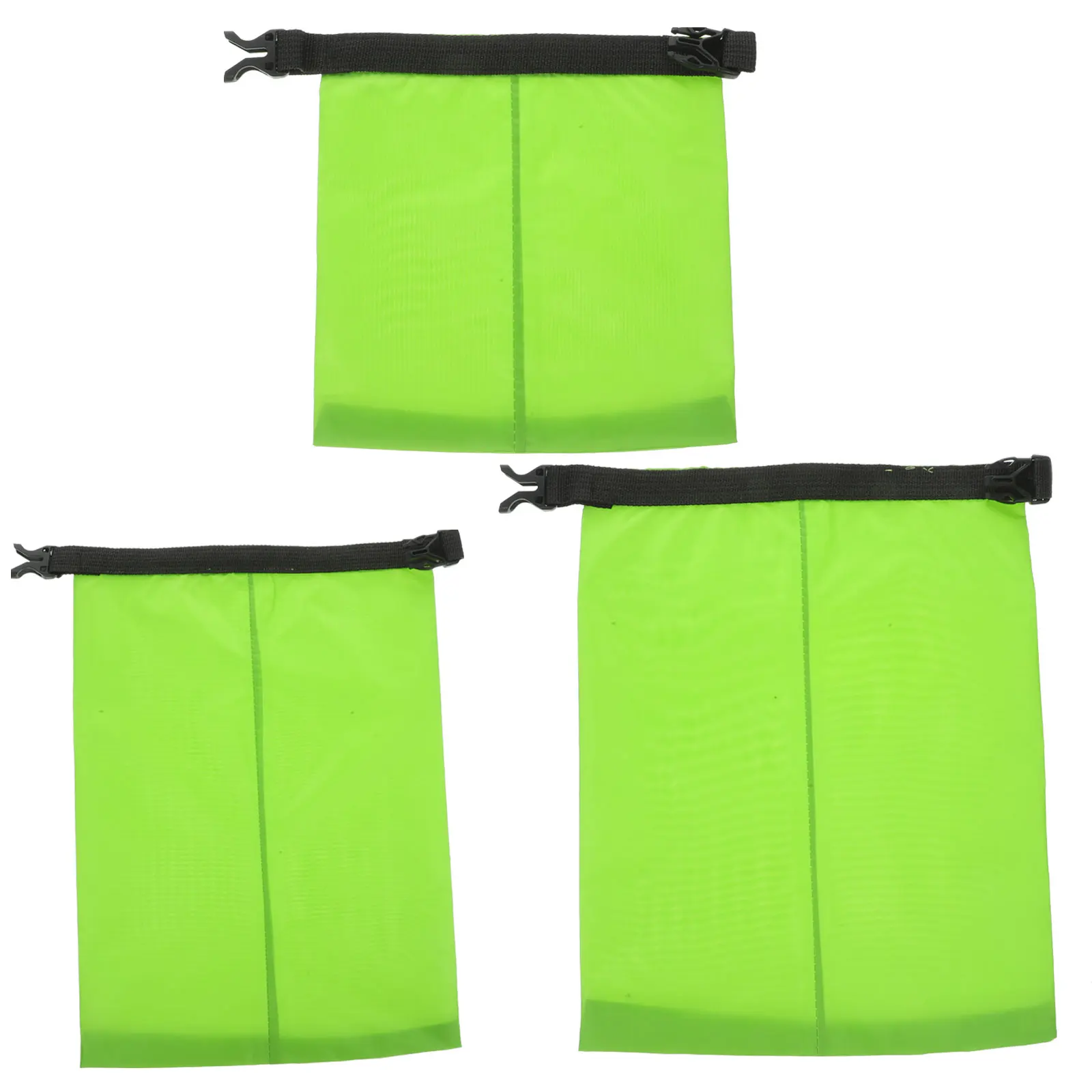 

3pcs Waterproof Dry Bag 1.5L 2.5L 3.5L Soft Nylon Pouch Watertight Closure Camping Kayaking Storage Container Outdoor