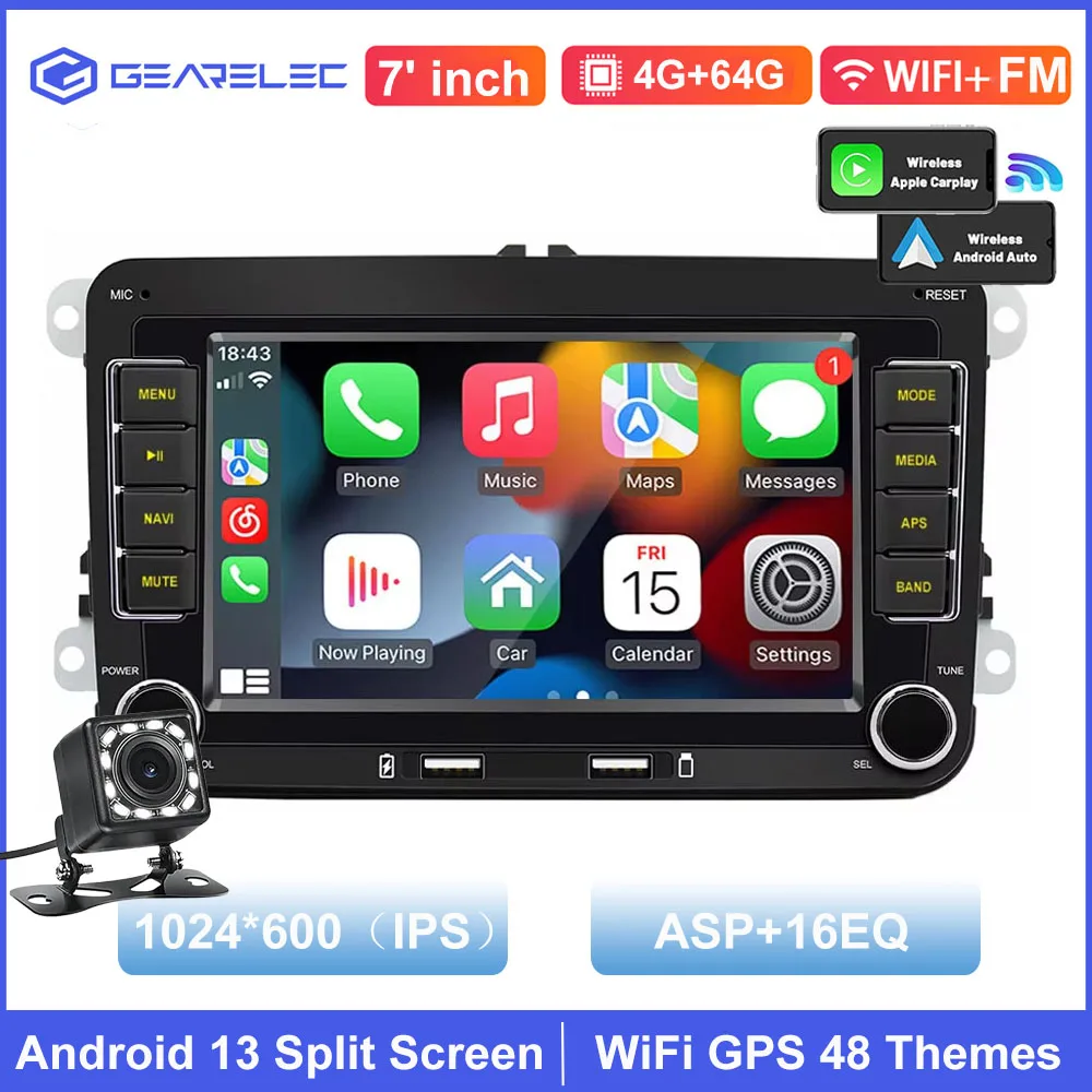 Android Auto Radio Carplay Voor Vw Volkswagen Jetta Passat Golf Polo 7 "Auto Stereo Gps Wifi Fm Audio Ontvangers Multimedia Speler