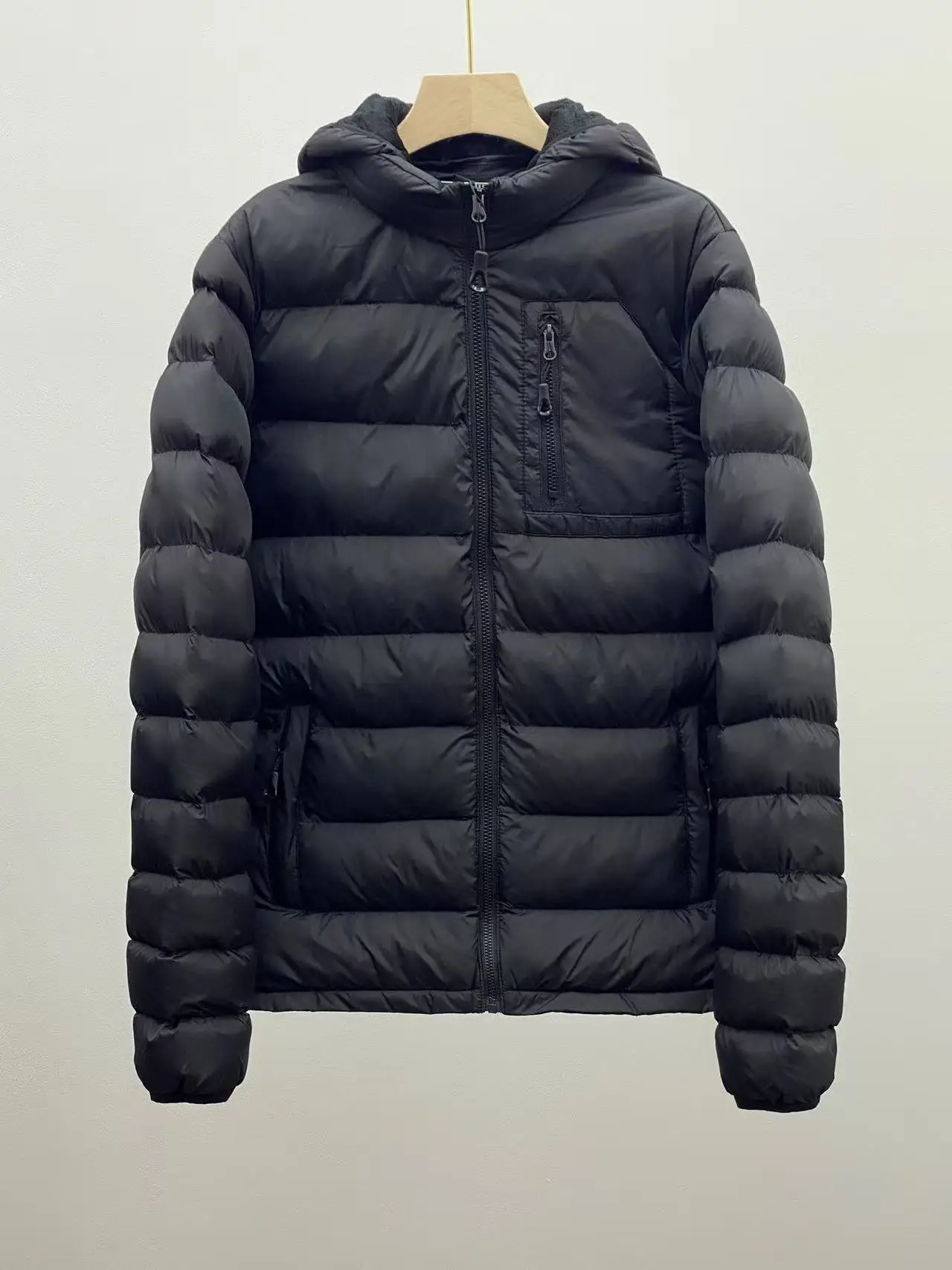 

Winter Thiened Hooded Cotton Jaet ex Outdoor Lightweight Warm Workwear Trendy Youth Sle Long Sve Zipper Closure