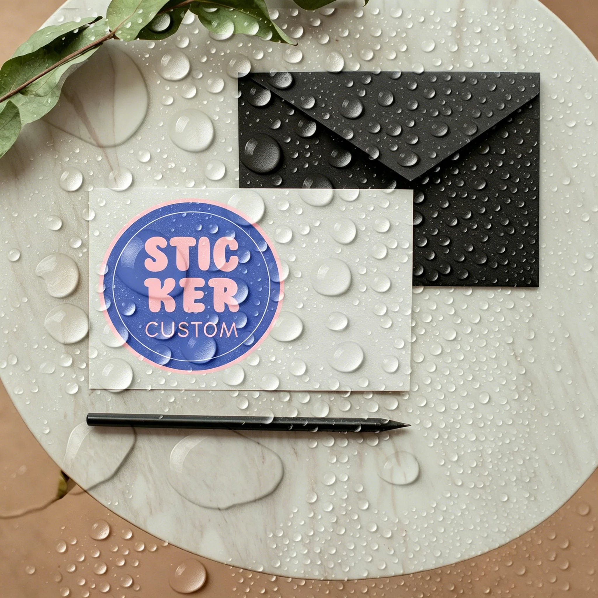 Round Custom Stickers Personalized Removable Waterproof Vinyl Decals Print Your Own Text/Logo for Laptop Water Bottle Crafts