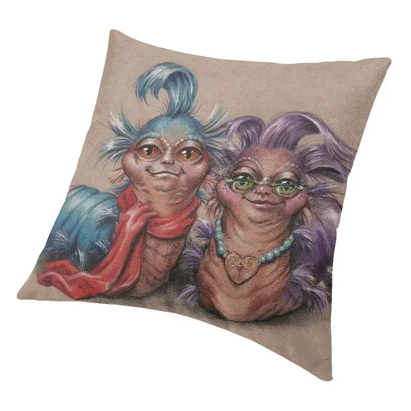 Luxury Labyrinth Worm Cushion Covers 40x40 Polyester Musical Adventure Movie Throw Pillow Case for Car Square Pillowcase