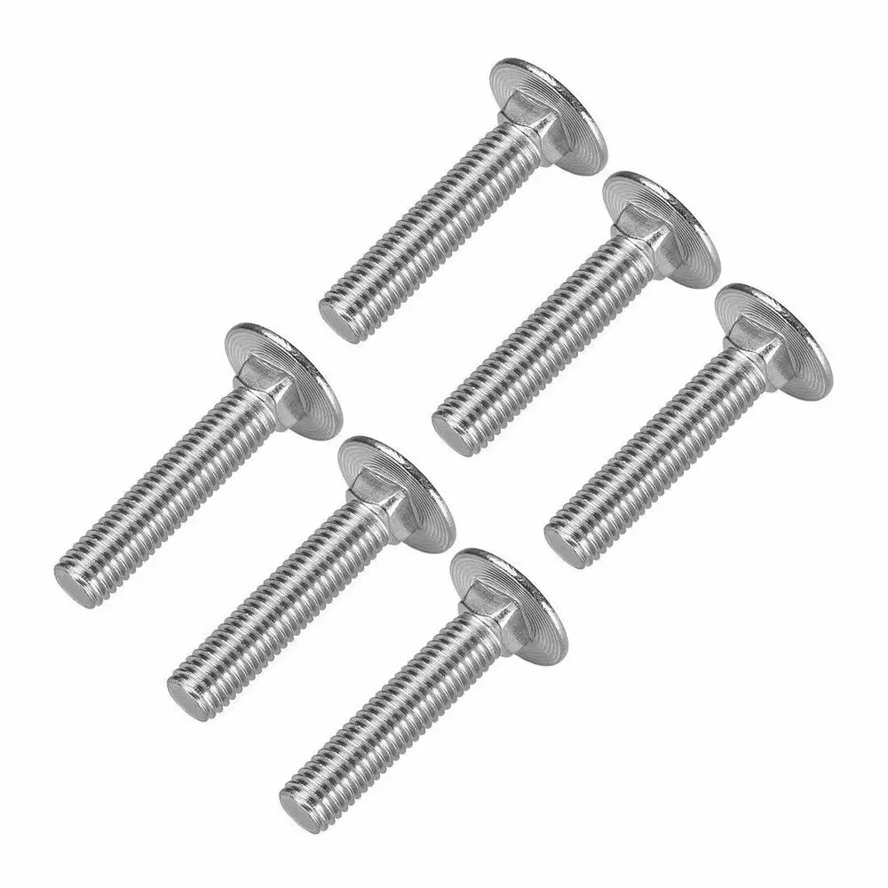 M8 M10 M12 304 Stainless Steel 1.25/1.5/1.75mm Carriage Bolts Square Neck Screws