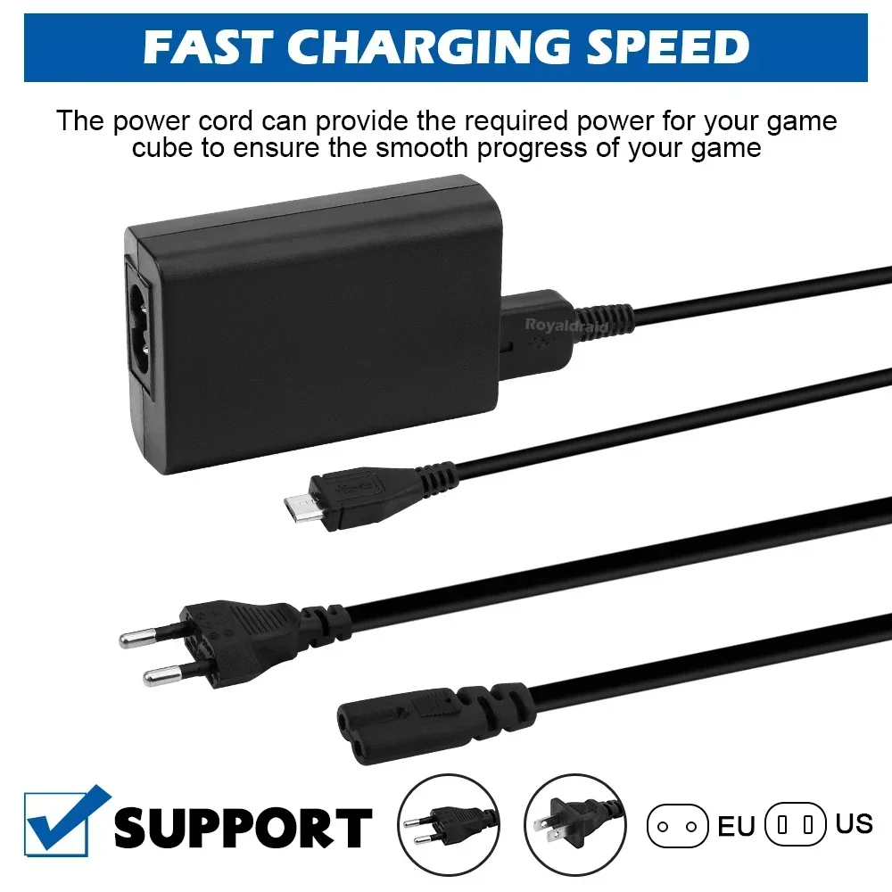 EU US Plug Home Charger Power Supply 5V AC Adapter USB Charging Cable Cord For Psvita Slim PS Vita 2000 PSV 2000 - view 3