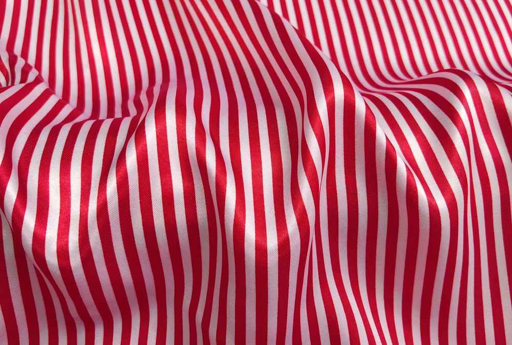 Satin-Stoff 58 Zoll Breit | 2 Meter | 5 Meter | Gestreiftes Material Futterstoff Seidiger Satin Großhandel – Detail 23