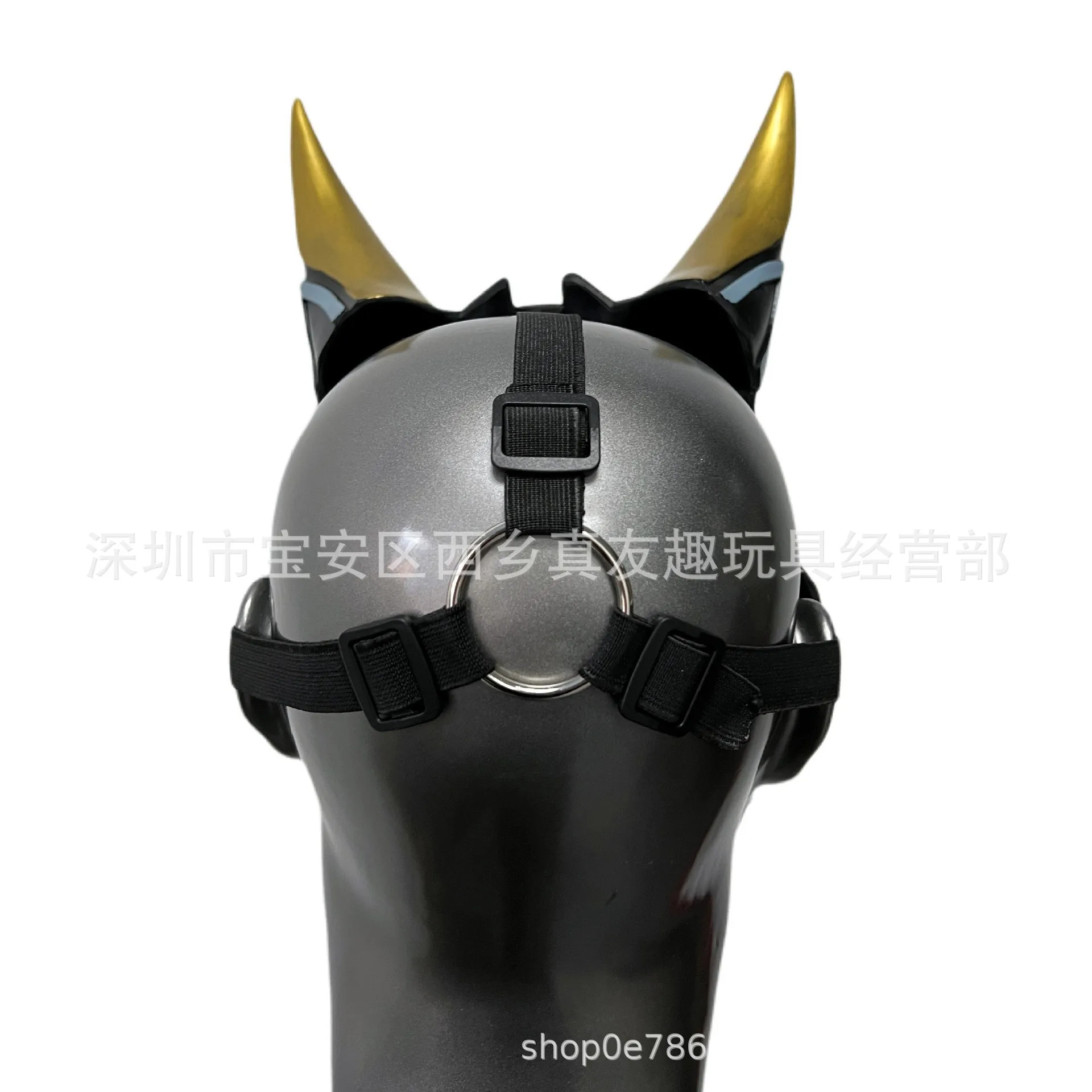 Red Hannya Latex Mask Japanese Noh Style Fanged Ghost Face Cosplay Party Prop 2