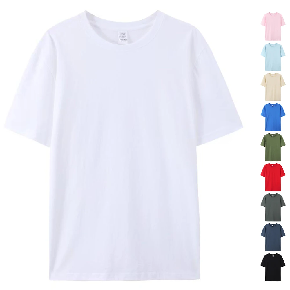 100% Cotton White Tshirt Unisex High Quality Round Neck T Shirt Men Herren T-shirt Uomo Tee Shirt Homme Coton Franela De Algodon