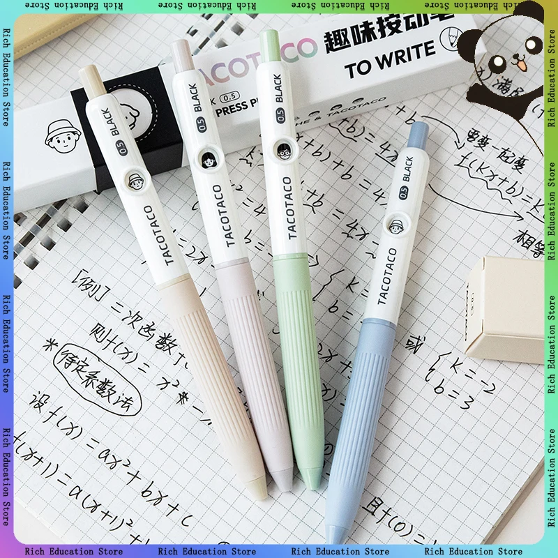 السلس الوجه المبتسم الإبداعية الطازجة الحبر الأسود هلام القلم طالب استخدام انقر سؤال بالفرشاة قلم محايد اللون مكتب اللوازم المدرسية