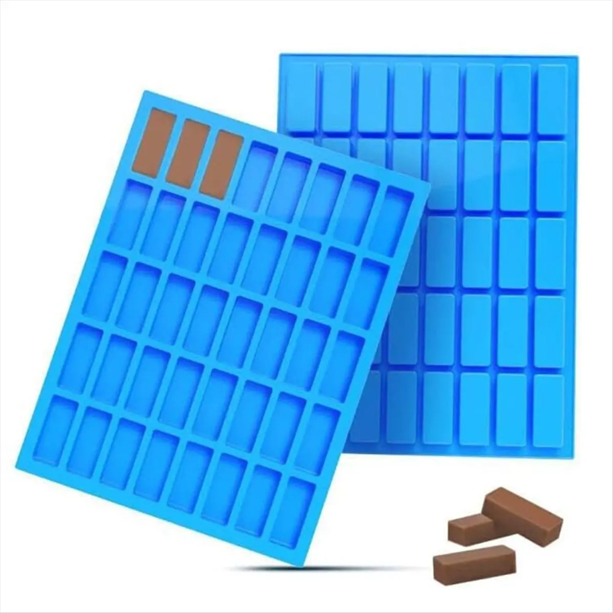 PROFESSIONAL USE 40 Cavity Rectangle Silicone Candy Molds Medium Narrow Caramel Protein Bars Baking Pan Tray