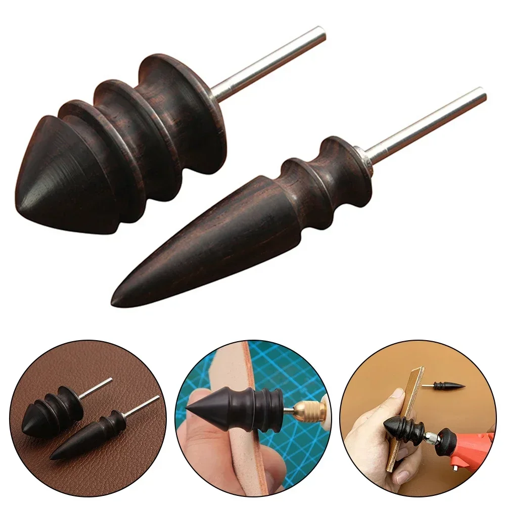 1PC DIY Leather Grinding Tool Leather Edge Electric Polishing Machine Bit Leather Craft Tools Sandalwood Head Leather Burnisher