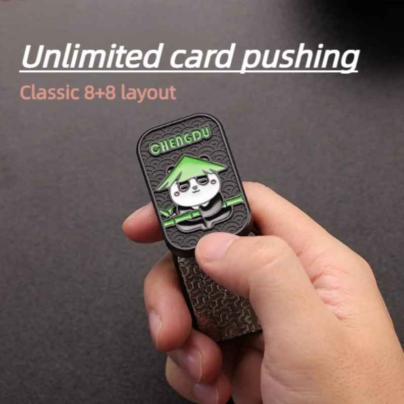 Panda Fidget Slider Unlimited Card Pushing EDC Toy Stress Relief Anxiety Relief Office Desk Focus Tool Toys for Adults Men