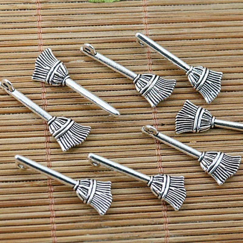 20pcs 7*10mm Tibetan Silver Besom Charms EF1803 Charms for Jewelry Making