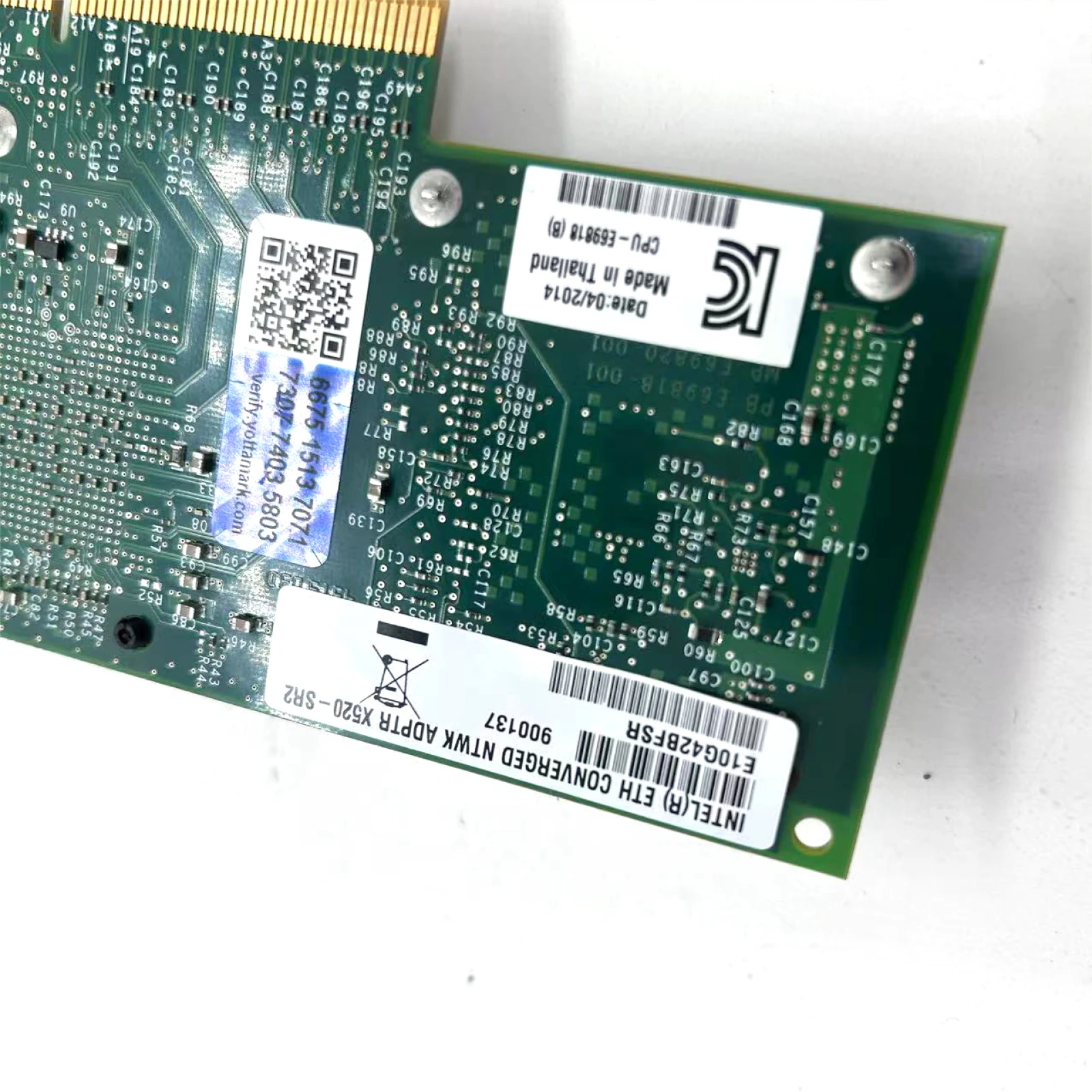 2-Ports CPU-E69818(B) X520-SR2 محول خادم إيثرنت للشبكة يناسب أجزاء طابعة INTEL