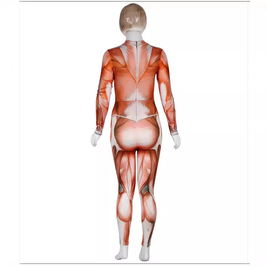 Cisas Lustiger Halloween-bedruckter Overall für Damen, einteiliger Anzug, ethnisches Bühnenkostüm, traditionelle chinesische Kleidung