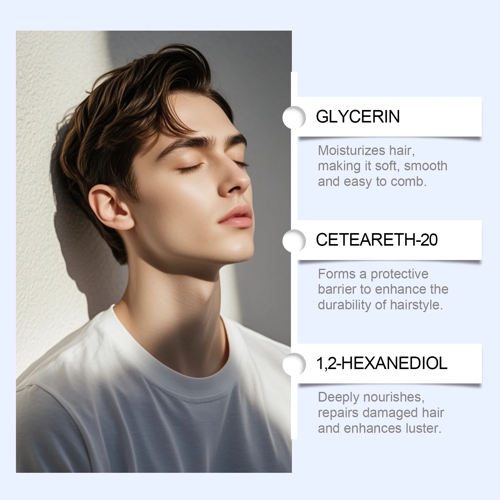 طين شعر رجالي، عقد قوي، لمسة نهائية غير لامعة، مظهر طبيعي، غير دهني، منعش، سهل الغسيل لجميع أنواع الشعر 50 جرام #3