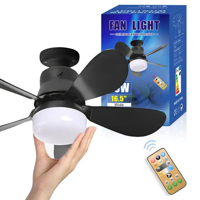 

LED 40W ceiling fan light E27 with remote control for dimming, suitable for living room, study, household Daily use