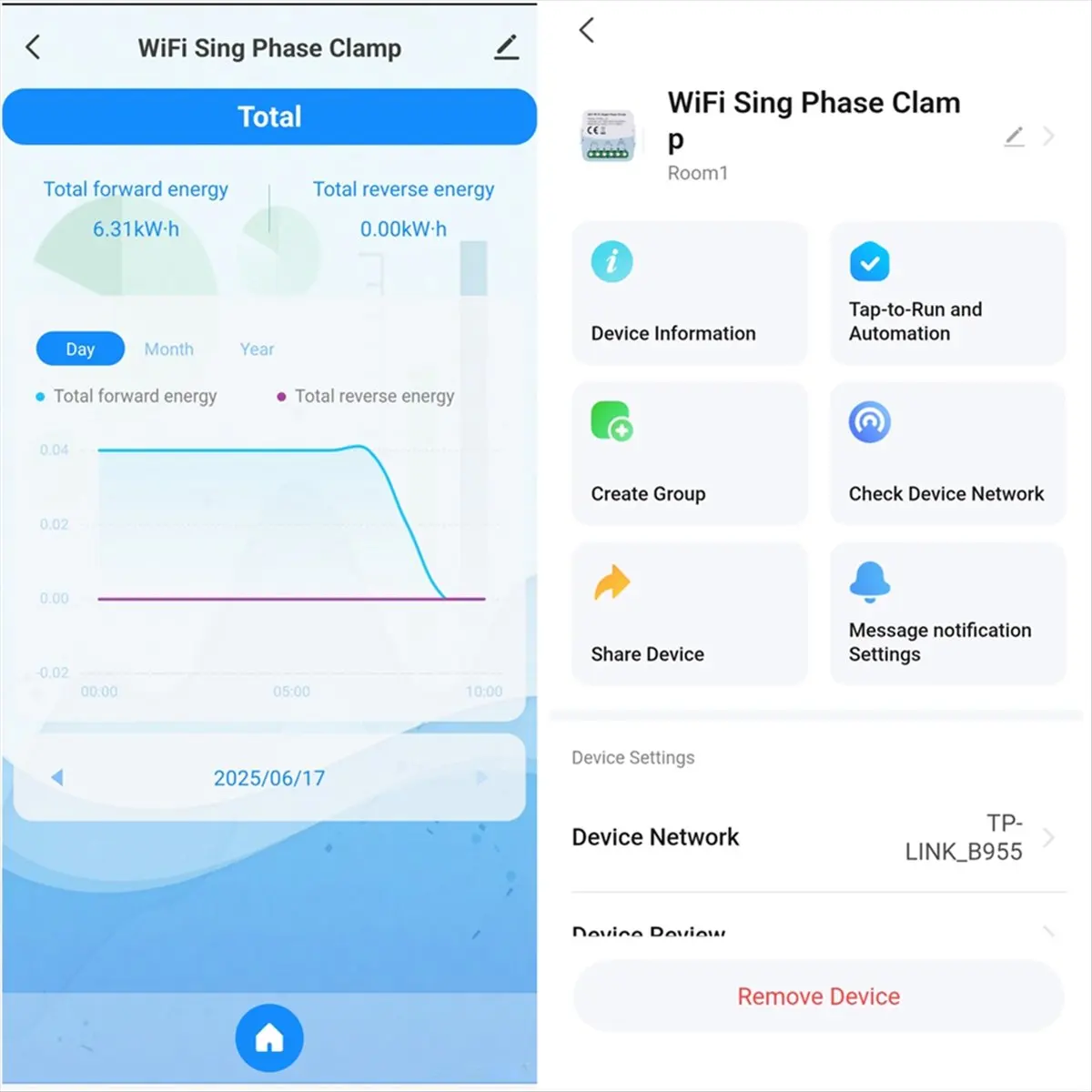 

Tuya WIFI умный счетчик энергии двунаправленный 2-канальный с трансформатором тока зажим приложение монитор мощность 80A 110 В/240 В