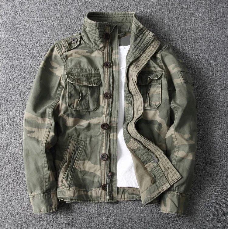 Autumn Winter Mens Camo Jacket Sportswear Thick Jacket Khaki Men Military Camouflage Coat Male Outdoor Work Cargo Jacket Male