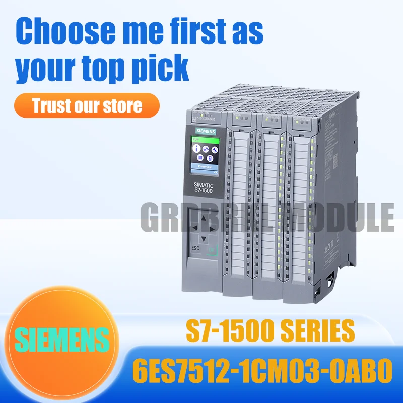 New Original SIEMENS 6ES7512-1CM03-0AB0 S7-1500 CPU 1512C-1 PN Compact Industrial PLC Module