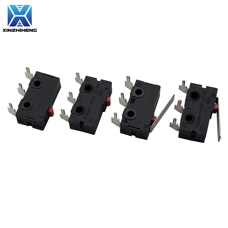 10pcs KW12 Travel Limit Switch Contact Button KW11-3Z-2 Roller Straight Handle/Arc Rod Micro Switch NO/NC 2/3 PIN 5A 125V/250V