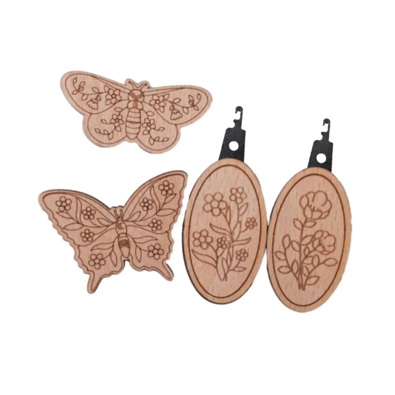 4x Needle Minders Needle Holders Needle Threader Set Lightweight Accessories Set Sewing Pin Holders for Cross Stitch Quilting