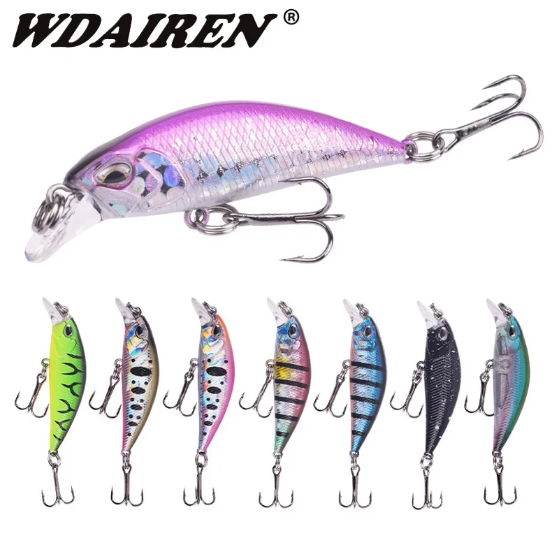 1Pc Vibrating Sinking Minnow Wobblers Fishing Lure 5.2cm 4.2g Trout Artificial Hard Bait Jerkbait Crankbait Bass Carp Tackle